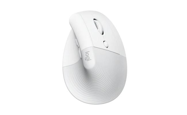 Logitech Lift Vertical Ergonomic Wireless Mouse- Off white